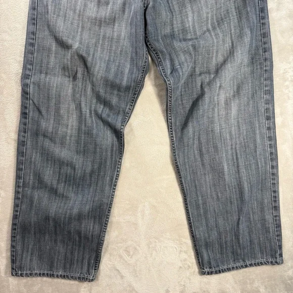 Vintage Royal Blue Jeans Men's Sz 36x32 Grey Baggy Y2K 90s Hip Hop Skater - Picture 3 of 10